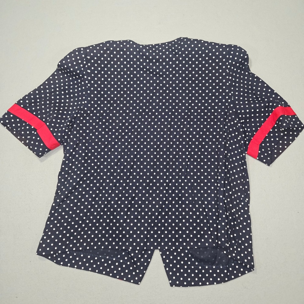 VTG Tracy Richards 90s 2-Piece Skirt Set Polka Dot Navy Red Sz 20WP - Picture 5 of 9